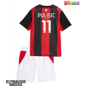 AC Milan Christian Pulisic #11 Dětské Domácí dres komplet 2026-27 Krátký Rukáv (+ trenýrky)